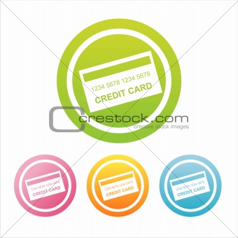 colorful credit card signs