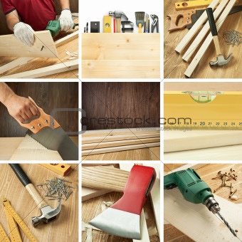 Woodwork collage