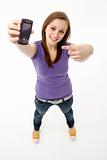 Teenage Girl With Mobile Phone