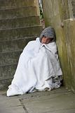 Homeless Man Sleeping Rough