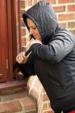 Young Woman Breaking Into House