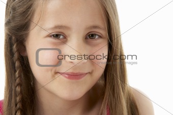 Studio Portrait of Smiling Girl