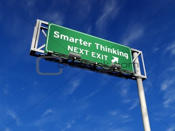Smarter Thinking - Freeway Exit Sign
