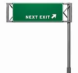 Blank Freeway Exit Sign