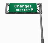 Changes Freeway Exit Sign
