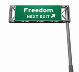 Freedom - Freeway Exit Sign
