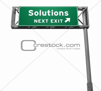 Solutions Freeway Exit Sign