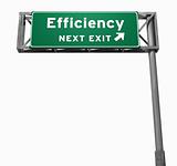 Efficiency Freeway Exit Sign