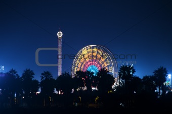 Ferris Wheel Carnival at Night