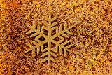 christmas snowflake golden symbol