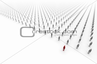 Army of People, One Red