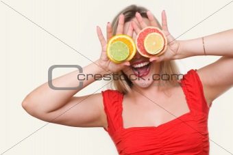  girl with citrus 