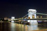 Budapest Chain Bridge night view