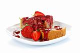 Strawberry cake with jam