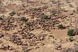 Aerial view of a Dogon village, Mali (Africa).