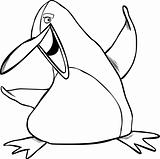 happy penguin coloring page