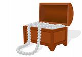 Box with a pearl necklace