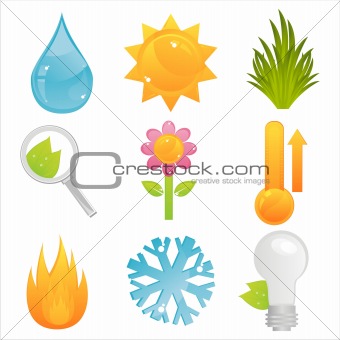 colorful nature icons