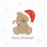 Christmas Teddy Bear in the red bell with sweet