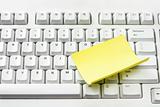 Computer Keyboard and Sticky Note