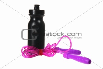 Skipping Rope and Plastic Flask