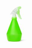 Green plastic spray bottle