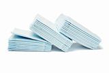  Blue folded facial tissue papers 