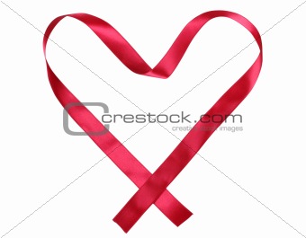 Red heart ribbon