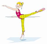 girl practicing ballet