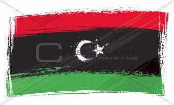 Grunge Libya flag