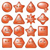 Buttons Smileys, set, eps10