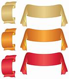 Banners ribbons, set