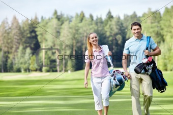 On the golf course