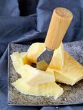 parmesan cheese  with knife