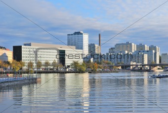 Finland. Contemporary district in Helsinki 