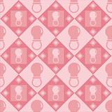 pink baby pacifiers pattern