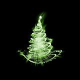 green christmas tree of light