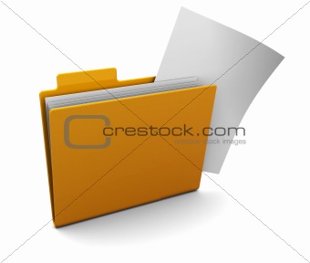 folder with paper