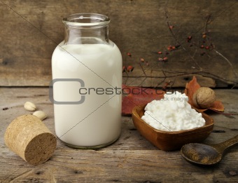 Milk And Cottage Cheese