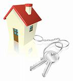 House attached to keys as keyring