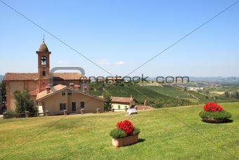 Small town of Grinzane Cavour, Italy.