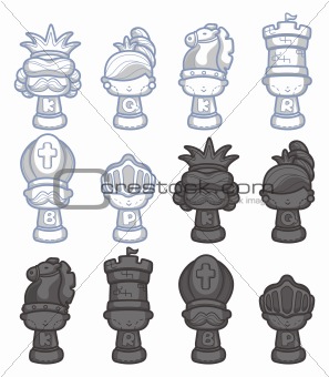 cartoon chess isolated