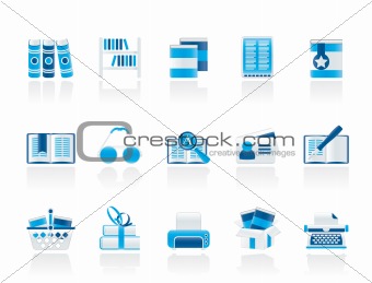 Library and books Icons