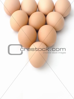 Egg arranged in triangle
