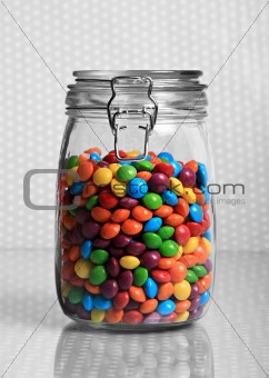 large jar of sweets