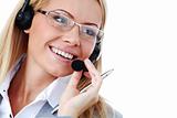 woman call with headset