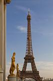 Eiffel Tower and Statues