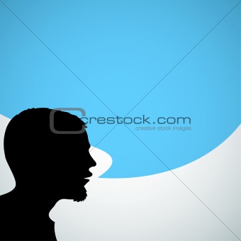 Abstract speaker silhouette