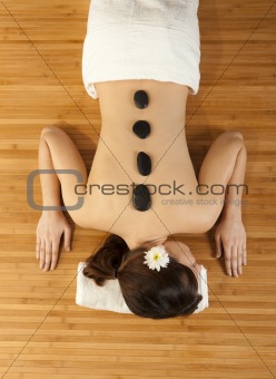 Girl getting a spa treatment