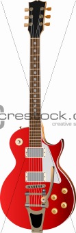 Electric guitar on a white background. Vector illustration